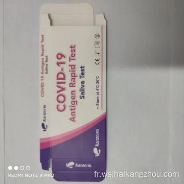 Test de salive médical Covid-19 Saliva à la maison